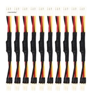 10PCS 3PIN Reduce PC Fan Speed Noise Extension Resistor Cable Wire 3 Pin Male to Female Connector fo