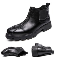 INLIKE Male Leather Business Boots Men's Boots Chelsea Boots