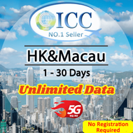 ICC HK & Macau 2-30 Days Unlimited Data SIM Card/HK SIM/HongKong SIM/Macau SIM/HK & Macau