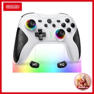Nintendo Switch Controller Auto Continuous Fire Function Switch Controller 3 Stairs TURBO Speed Macro Function with Back Buttons Wireless Bluetooth Connection 9 Colors RGB Lights High Durability Buttons 20 Hours of Continuous Use 1000mAh High Capacity Pro