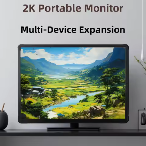 ZSUS 2160*1440 14-inch 2K Portable Monitor 60HZ For Laptop XBox PS4 / 5 Switch TV Box Cell Phone PC