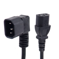 IEC 320 C14 Angled Male to C13 Female Cord, 90 degree C14 to C13 Power Extension Cable For PDU UPS,H