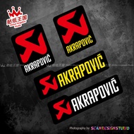 For AKRAPOVIC Exhaust Auto Car Motorcycle Reflective Stickers Waterproof motor bike Decals 05