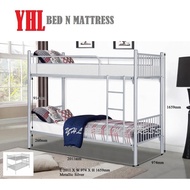 YHL Strong And Durable Single Metal Double Decker Bed Frame (Mattress Not Included)