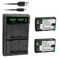 2-Pack LP-E6 Battery and LTD2 USB Charger Replacement for Canon LP-E6, LP-E6N, LP-E6N Pro, LP-E6NH B