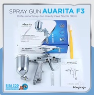 Spray Gun Auarita Gravity F3 HVLP Nozzle 1.0mm Semprotan Cat Airbrush