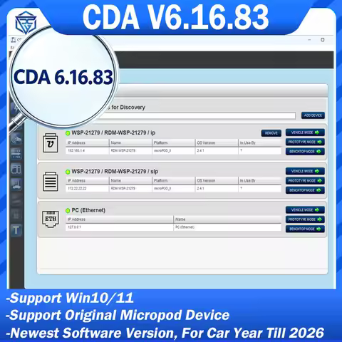 Update! CDA6 CDA6.16 Engineering Software CDA 6.16.83 Work With MicroPod Micropod2 for DODGE/ CHRYSL