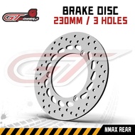 BRAKE DISC NMAX REAR 230MM 3 HOLES NMAX V1 / NMAX V2 / AEROX V1 / AEROX V2 MADE IN