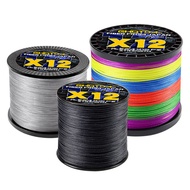 GHOTDA 300M 12 Strands Braided Fishing Line PE Line Super Strong Floating Line Fishing Line Braided 
