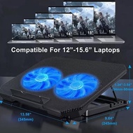 Laptop Cooling Pad Laptop Cooler 2 Fan Fixed Speed - Q100 - Black