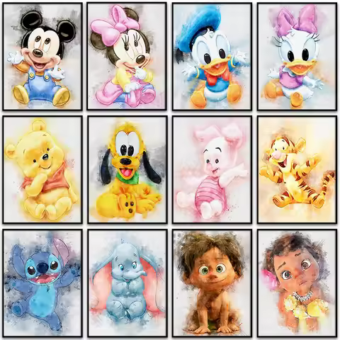 5D DIY Diamond Painting Disney Girl Cute Mickey Mouse Dumbo Home Decor Full Round&Square Diamond emb