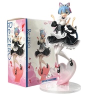 23cm Re:ZERO Starting Life in Another World Anime Figure Rem Cat Ear Action Figure Rem/Ram Figurine 