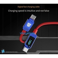 Fast Charging Cable 60w 100w Data Cable with Digital Display 60W/100W Charger Cable Type-C Fast Char