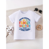 Family Vacation 2026 Making Memories Together Printed T Shirt Girls/Boys Summer Holiday Travel T-Shi