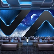 Starry Sky Wallpaper Space Stars KTV Bar Decor Geometric 3D Tech-Themed Wall Covering Wallpaper