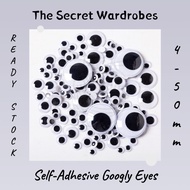 [TSW New Arrival] 10pcs Googly Eyes Self-Adhesive For Doll DIY / Wiggle Eyes / Wiggly Eyes / 活动眼睛