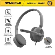Live Exclusive | SonicGear Xenon 3 Grey Wired Stereo Headphone with Mic