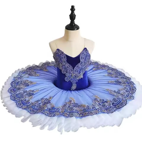 Blue Professional Ballet Tutu Child Kids Girls Adults Pancake Tutu Dance Giselle Paquita Ballet Cost