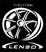 Lenso โลโก้เลนโซ่ สติ๊กเกอร์แต่งรถแบบตัดสีเดียว สะท้อนแสงและPVC สำหรับติดเพื่อตกแต่งรถยนต์ให้สวยงามโดดเด่น