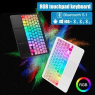 Bluetooth Keyboard Wireless Touchpad RGB Backlight Tablet TV PC