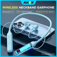 AKER Fashionable Neck-Hanging Bluetooth Headset with High-Definition Sound Quality and Noise Reducti