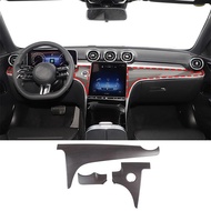 For Mercedes-Benz C-Class W206 C200 C300 2022 ABS oak grain Center Console Dashboard Panel Trim Acce