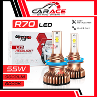 SHUTTLE LAB LED R70 Car LED Headlight Bulb 55W 9600LM 6000K High Low Beam Fog Light H4 H7 H11 HB3 90