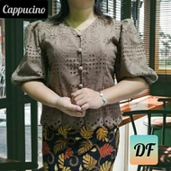 ATASAN BLUS KATUN KANCING HIDUP/baju wanita gereja