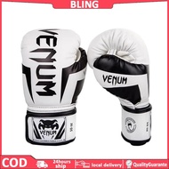 Taffsport Muay Thai Kick Boxing MMA Gloves 10 OZ Black/ White Venum Elite Muaythai Boxing Gloves Box