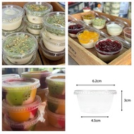 (50pcs) EC Container & lid Bekas Dadih Bekas Jelly 2oz 4oz 8oz
