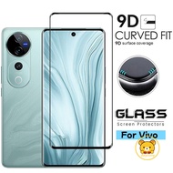 Full Cover 9D Tempered Glass For Vivo Y17S V29 Pro V29 Lite Y36 Y78 5G Y100 Y72 Y52 Y16 Y02S Y11 202