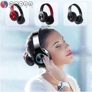 MYROE Bluetooth Headset, Colorful Light With Mic Gaming Headset,  Stereo LED Noise Cancelling Wireless Call Headset Home