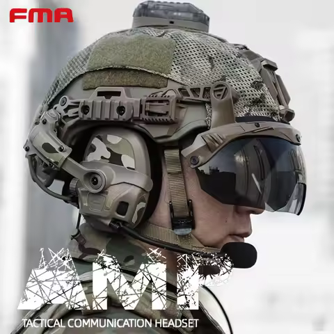2025 FCS&FMA Full Digital Dual DPS AMP Tactical Headset Communication Noise Reduction Military Acces
