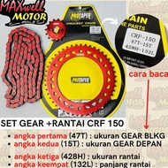Gear crf 150L Gear set color crf 150 / Gear color crf protaper / gear sss crf150 Original