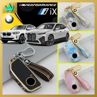 BMW iX Key Cover M60 i7 i5 i4 M50 iX3 iX1 XM X3 iX2 Casing Case Keyless Sarung Kunci BMW EV 汽车钥匙壳