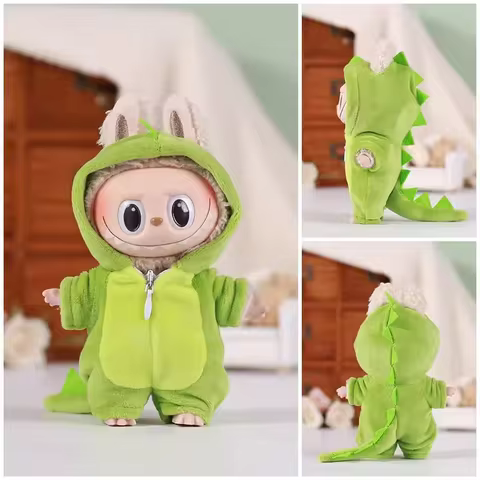Dragon animal monster onesie For Labubu V3 V2 V1 baby clothes Dinosaur Costume for Ropa Labubu outfi