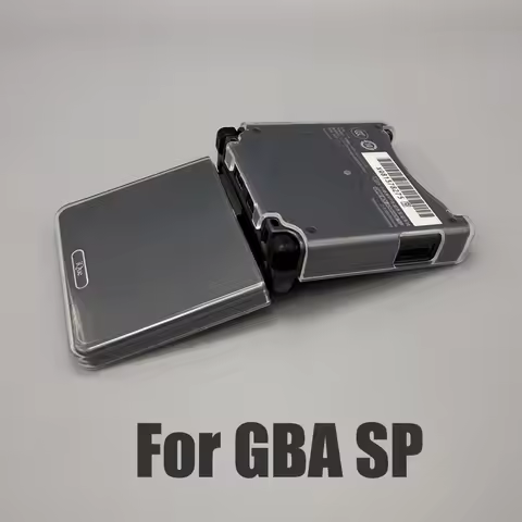 For GBA SP Hybrid Silicone TPU Case - Crystal Clear Protective Cover
