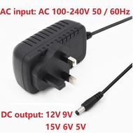 UK Plug AC To DC Power Adapter 5V 6V 9V 12V 15V 18V 24V AC Power Supply Transformer Adapter Converte