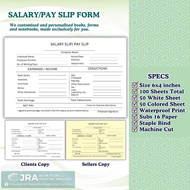 Pay Slip Form Pad 100 Sheets – Salary Record Book for Office & Business