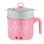 DELLY 2 LAYERS MULTI FUNCTION HEATER STEAMER MINI COOKER 1.8L STAINLESS STEEL -PINK SSFH-P