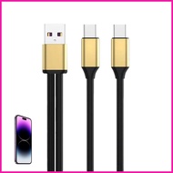 Type C Charging Cable 5A 2 in 1 USB C Cable 3.94ft Bendable Flexible Intelligent Type C Splitter Charging Cable lrnmy