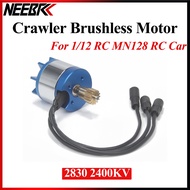 NEEBRC 2830 2400KV Outrunner Crawler Brushless Motor 14T Gear For 1/12  MN128 RC Crawler Car Model D