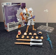 Bandai | Bandai S.H.Figuarts SHF One Piece Nika Lufei Five-Gear Doll ชุดของเล่นแบบถือมือ ตุ๊กตาซีรีส