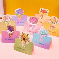 Transparent Color Flower Pattern Gift Wrapping Paper Bag For Christmas Souvenir Greeting Cards