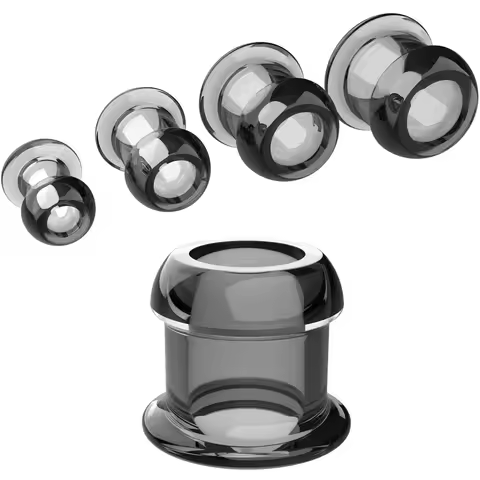 Hollow Anal Plug Peeking Butt Plug Silicone Clear Enema Soft Speculum With Stopper Transparent Ass D