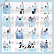 👨‍👩‍👧‍👦 SEDONDON (BABY BLUE) KOLEKSI RAYA AYANNA KURUNG LACE PLUSSIZE BAJU MELAYU KURTA FAMILY SET B