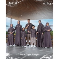 Royal Night Purple Family Sarimbit 2026Ethica - READY baju kurung family set family matching outfit 