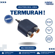 Splitter 2 RCA - 1 RCA Plastic