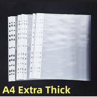 Transparent A4 Plastic File Bag with 11 Holes Quick Index Page Insert Bag Multi-Layer Protective Fil