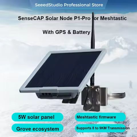 SenseCAP Solar Meshtastic Node 868MHz 915MHz Meshcore P1 Pro XIAO L76K GPS nRF52840 Plus built-in Ba